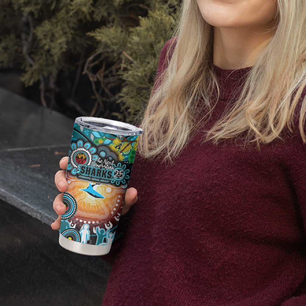 NAIDOC Week 2025 Sharks Rugby Tumbler Cup Aboriginal Dot Painting