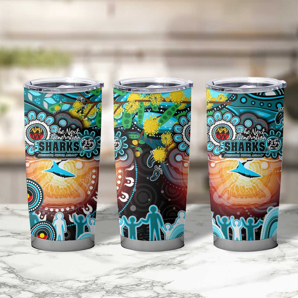 NAIDOC Week 2025 Sharks Rugby Tumbler Cup Aboriginal Dot Painting