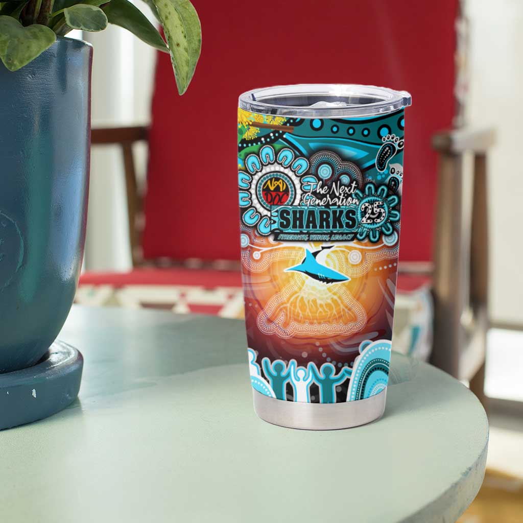 NAIDOC Week 2025 Sharks Rugby Tumbler Cup Aboriginal Dot Painting