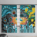 NAIDOC Week 2025 Sharks Rugby Window Curtain Aboriginal Dot Painting