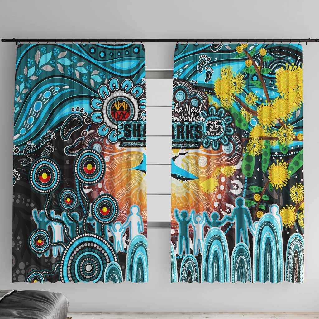 NAIDOC Week 2025 Sharks Rugby Window Curtain Aboriginal Dot Painting