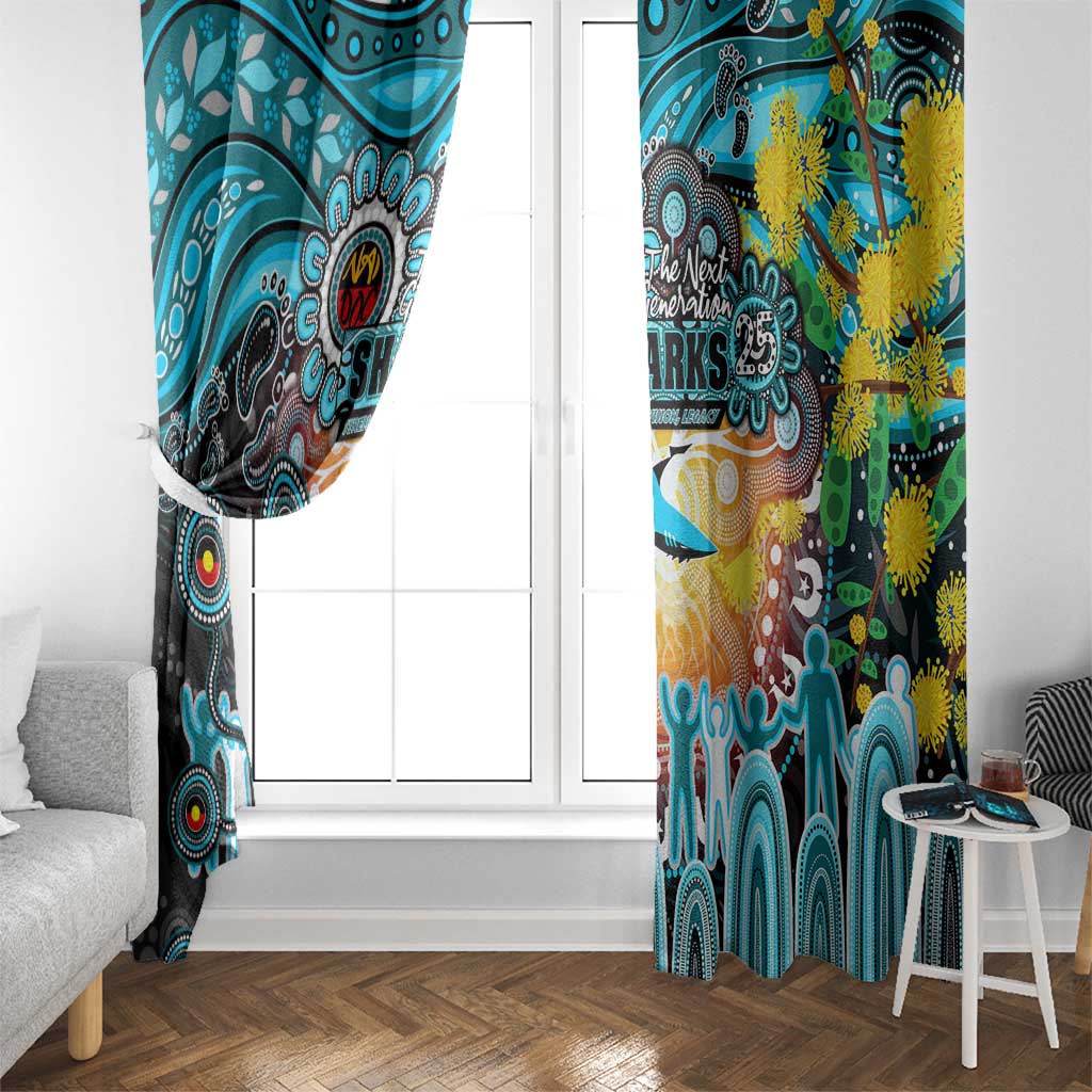 NAIDOC Week 2025 Sharks Rugby Window Curtain Aboriginal Dot Painting