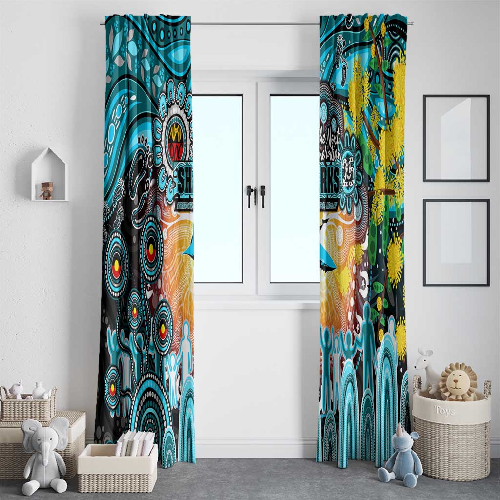 NAIDOC Week 2025 Sharks Rugby Window Curtain Aboriginal Dot Painting