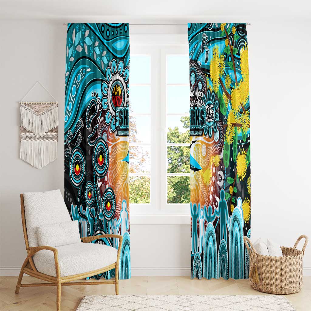 NAIDOC Week 2025 Sharks Rugby Window Curtain Aboriginal Dot Painting