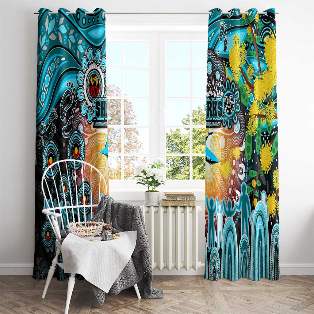 NAIDOC Week 2025 Sharks Rugby Window Curtain Aboriginal Dot Painting