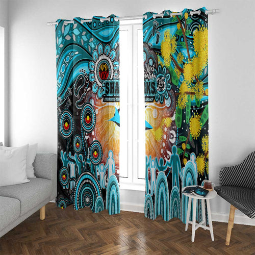 NAIDOC Week 2025 Sharks Rugby Window Curtain Aboriginal Dot Painting