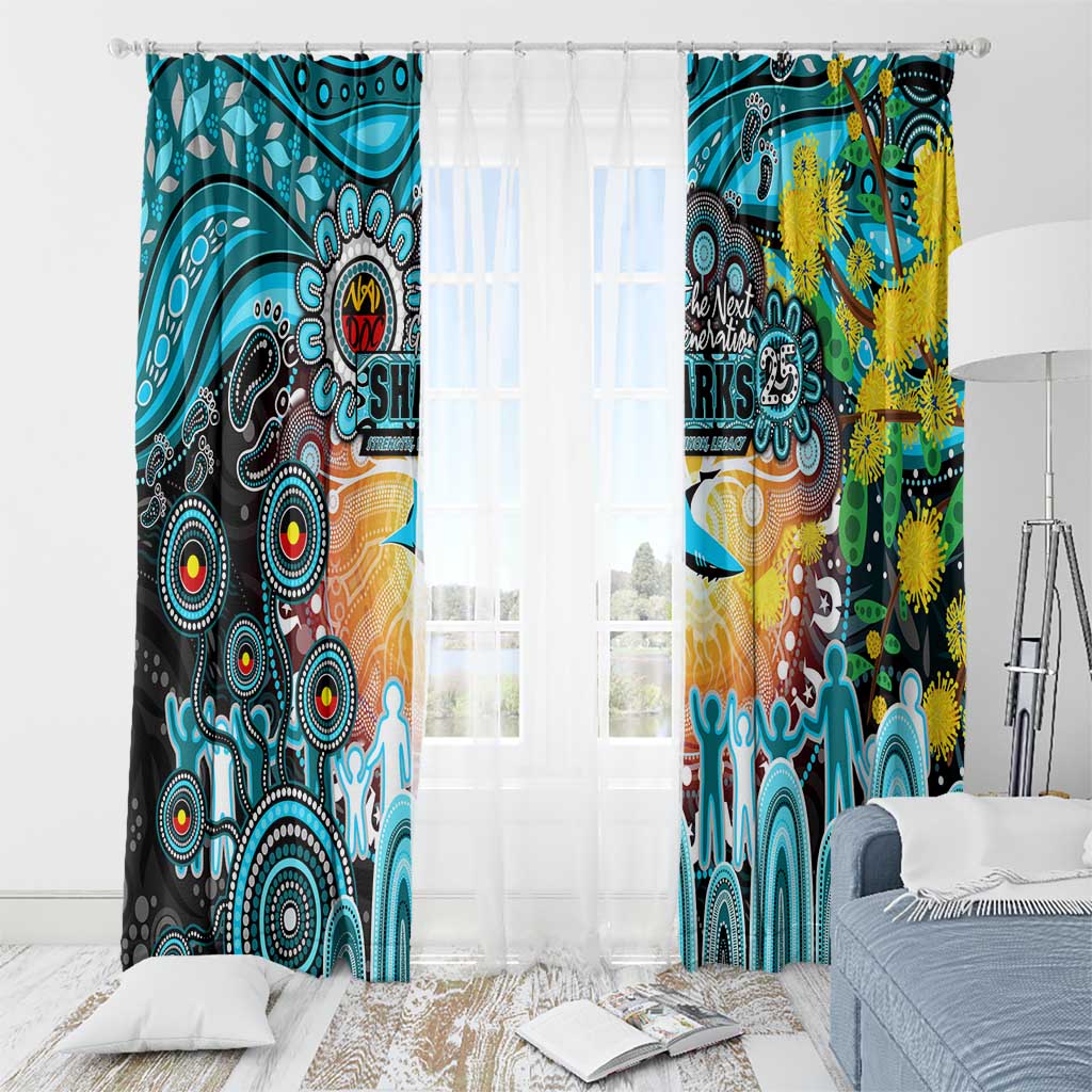 NAIDOC Week 2025 Sharks Rugby Window Curtain Aboriginal Dot Painting