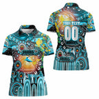 Personalised NAIDOC Week 2025 Sharks Rugby Women Polo Shirt Aboriginal Dot Painting