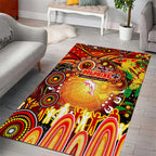 NAIDOC Week 2025 Dolphins Rugby Area Rug Aboriginal Dot Painting