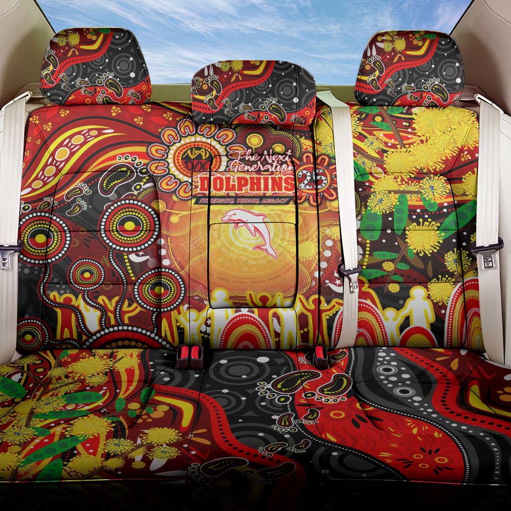NAIDOC Week 2025 Dolphins Rugby Back Car Seat Cover Aboriginal Dot Painting