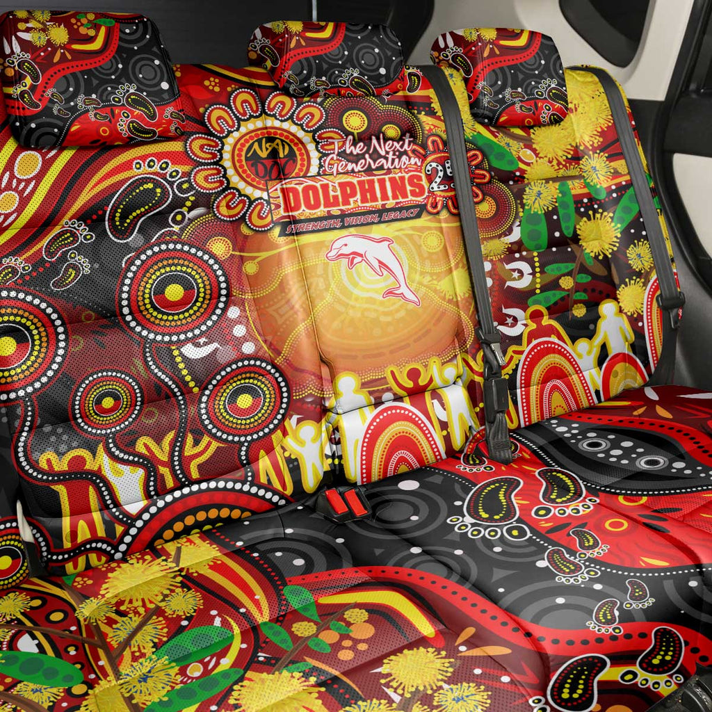 NAIDOC Week 2025 Dolphins Rugby Back Car Seat Cover Aboriginal Dot Painting