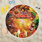 NAIDOC Week 2025 Dolphins Rugby Beach Blanket Aboriginal Dot Painting