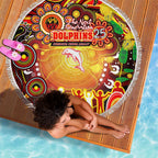 NAIDOC Week 2025 Dolphins Rugby Beach Blanket Aboriginal Dot Painting
