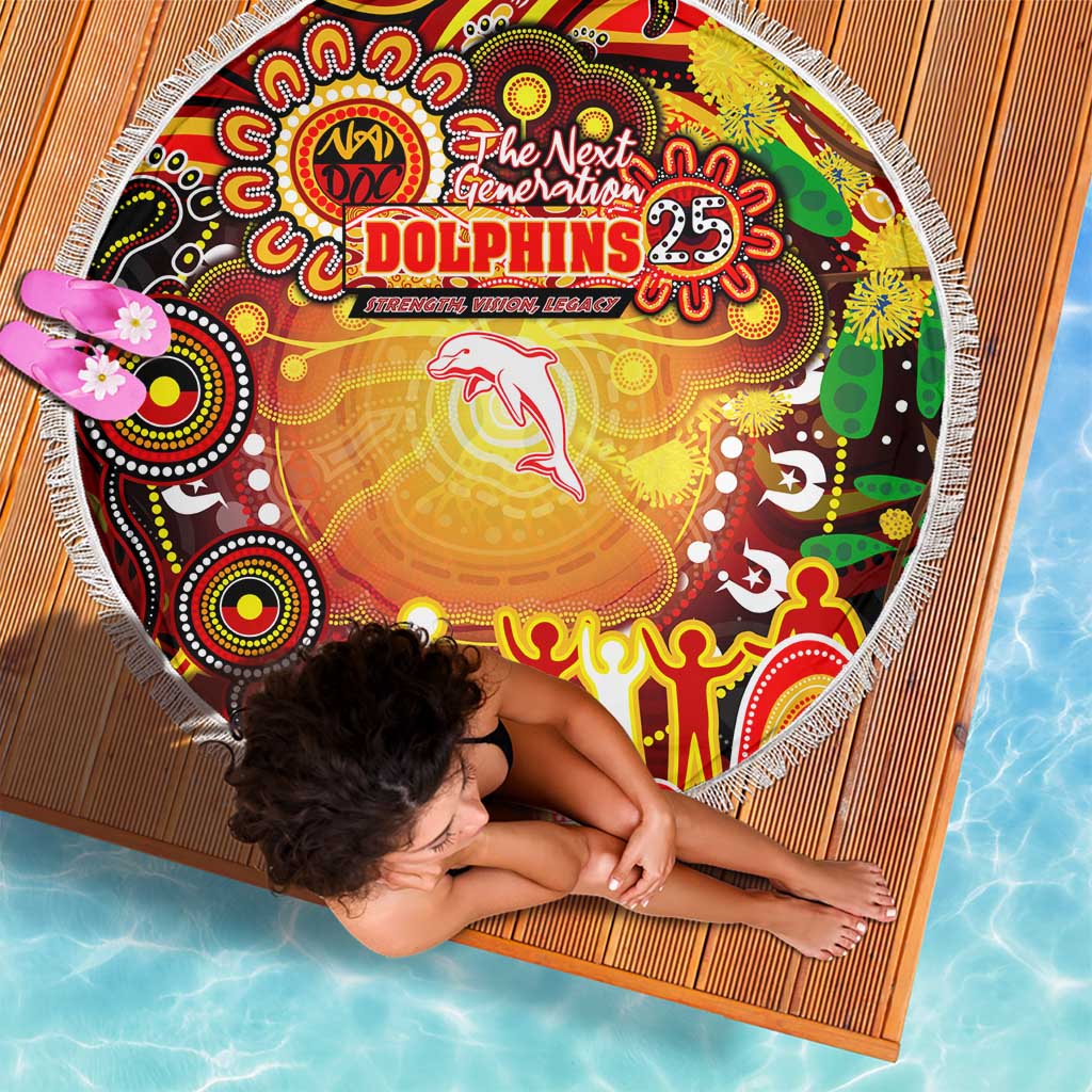 NAIDOC Week 2025 Dolphins Rugby Beach Blanket Aboriginal Dot Painting