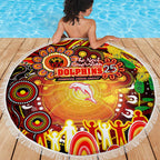 NAIDOC Week 2025 Dolphins Rugby Beach Blanket Aboriginal Dot Painting