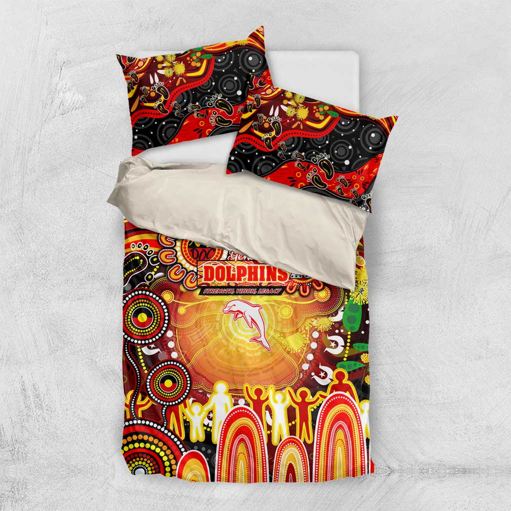 NAIDOC Week 2025 Dolphins Rugby Bedding Set Aboriginal Dot Painting