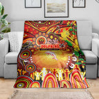 NAIDOC Week 2025 Dolphins Rugby Blanket Aboriginal Dot Painting