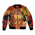 Personalised NAIDOC Week 2025 Dolphins Rugby Bomber Jacket Aboriginal Dot Painting