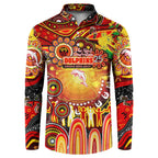 Personalised NAIDOC Week 2025 Dolphins Rugby Button Sweatshirt Aboriginal Dot Painting