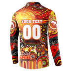 Personalised NAIDOC Week 2025 Dolphins Rugby Button Sweatshirt Aboriginal Dot Painting