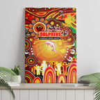NAIDOC Week 2025 Dolphins Rugby Canvas Wall Art Aboriginal Dot Painting
