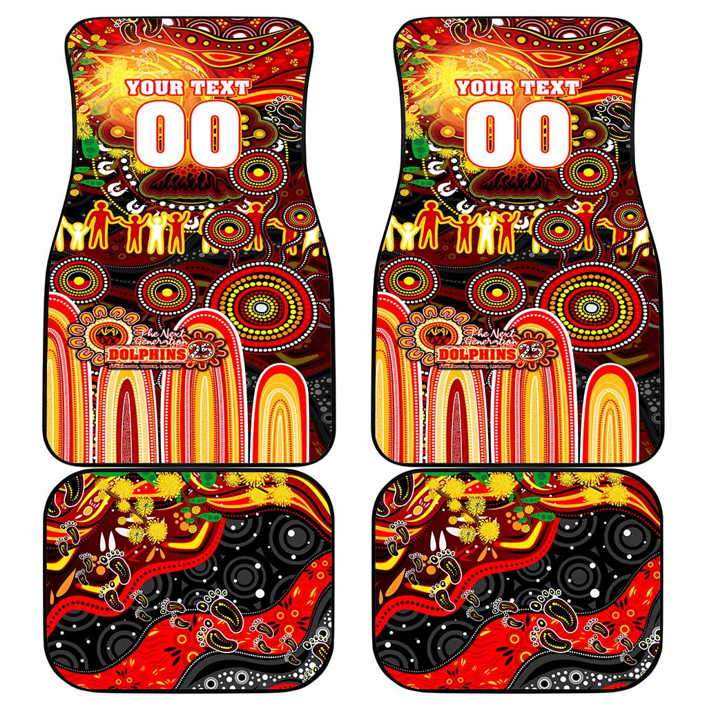 NAIDOC Week 2025 Dolphins Rugby Car Mats Aboriginal Dot Painting