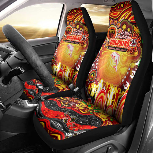 NAIDOC Week 2025 Dolphins Rugby Car Seat Cover Aboriginal Dot Painting