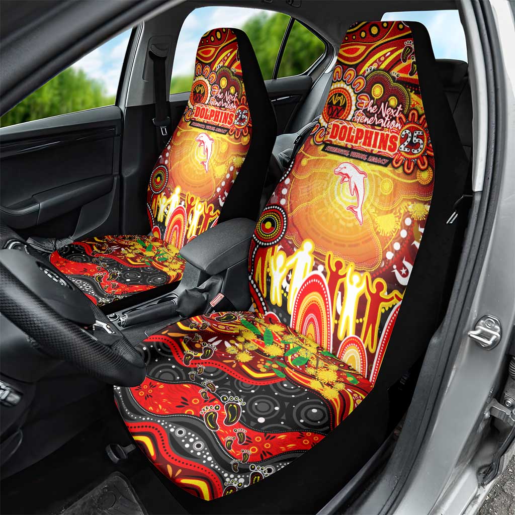 NAIDOC Week 2025 Dolphins Rugby Car Seat Cover Aboriginal Dot Painting
