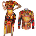 Personalised NAIDOC Week 2025 Dolphins Rugby Couples Matching Short Sleeve Bodycon Dress and Long Sleeve Button Shirt Aboriginal Dot Painting