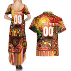 Personalised NAIDOC Week 2025 Dolphins Rugby Couples Matching Summer Maxi Dress and Hawaiian Shirt Aboriginal Dot Painting