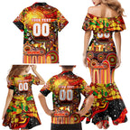 Personalised NAIDOC Week 2025 Dolphins Rugby Family Matching Mermaid Dress and Hawaiian Shirt Aboriginal Dot Painting