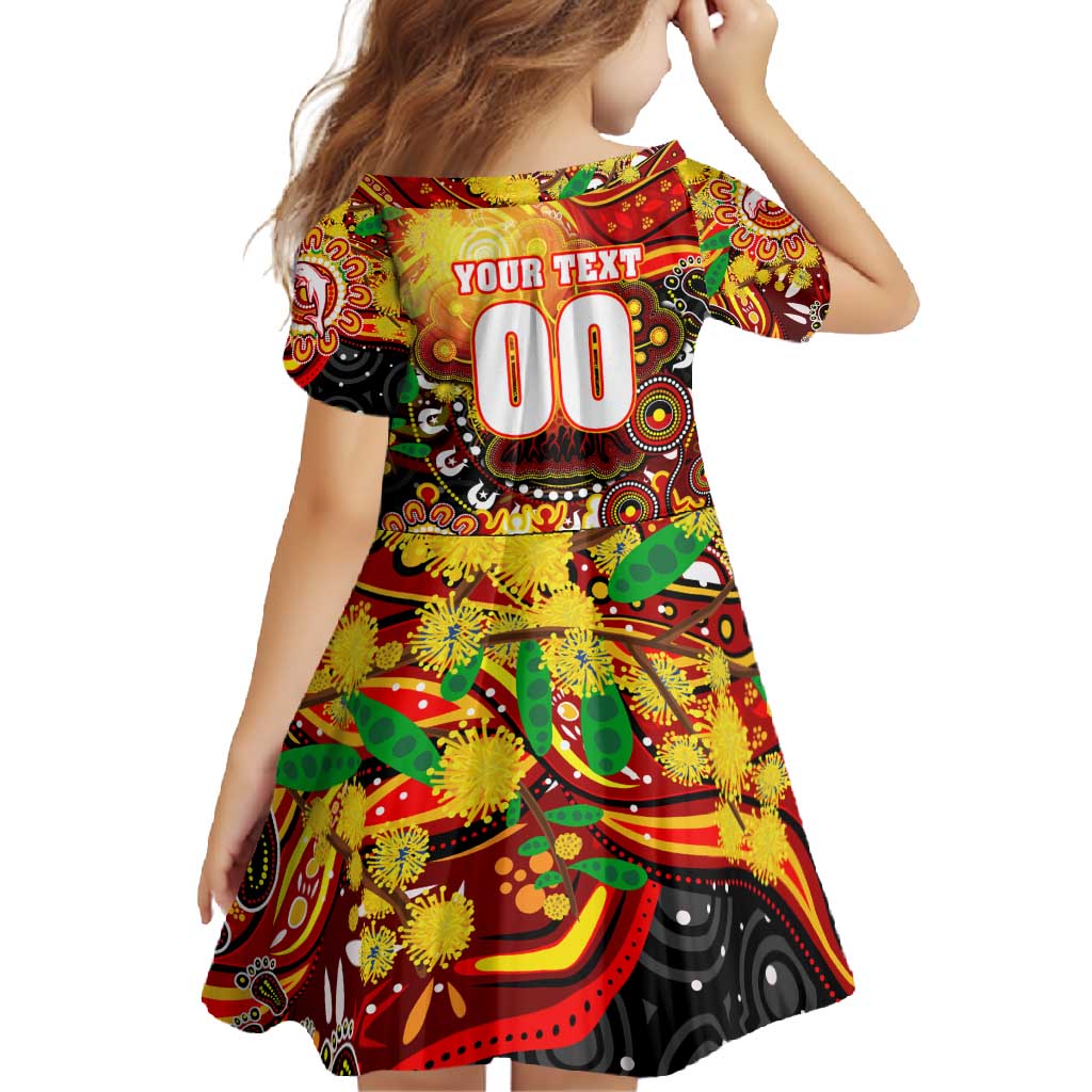 Personalised NAIDOC Week 2025 Dolphins Rugby Family Matching Off Shoulder Maxi Dress and Hawaiian Shirt Aboriginal Dot Painting