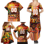 Personalised NAIDOC Week 2025 Dolphins Rugby Family Matching Summer Maxi Dress and Hawaiian Shirt Aboriginal Dot Painting