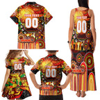 Personalised NAIDOC Week 2025 Dolphins Rugby Family Matching Tank Maxi Dress and Hawaiian Shirt Aboriginal Dot Painting