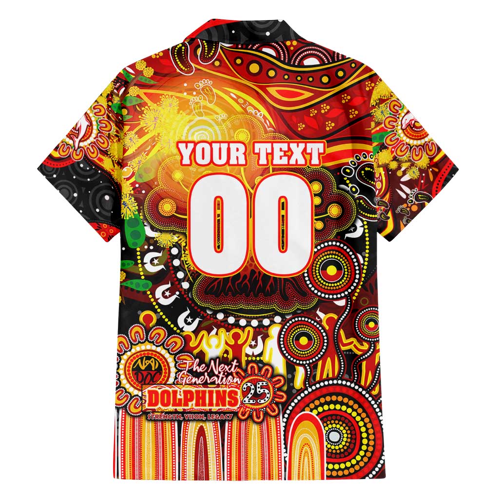 Personalised NAIDOC Week 2025 Dolphins Rugby Family Matching Tank Maxi Dress and Hawaiian Shirt Aboriginal Dot Painting