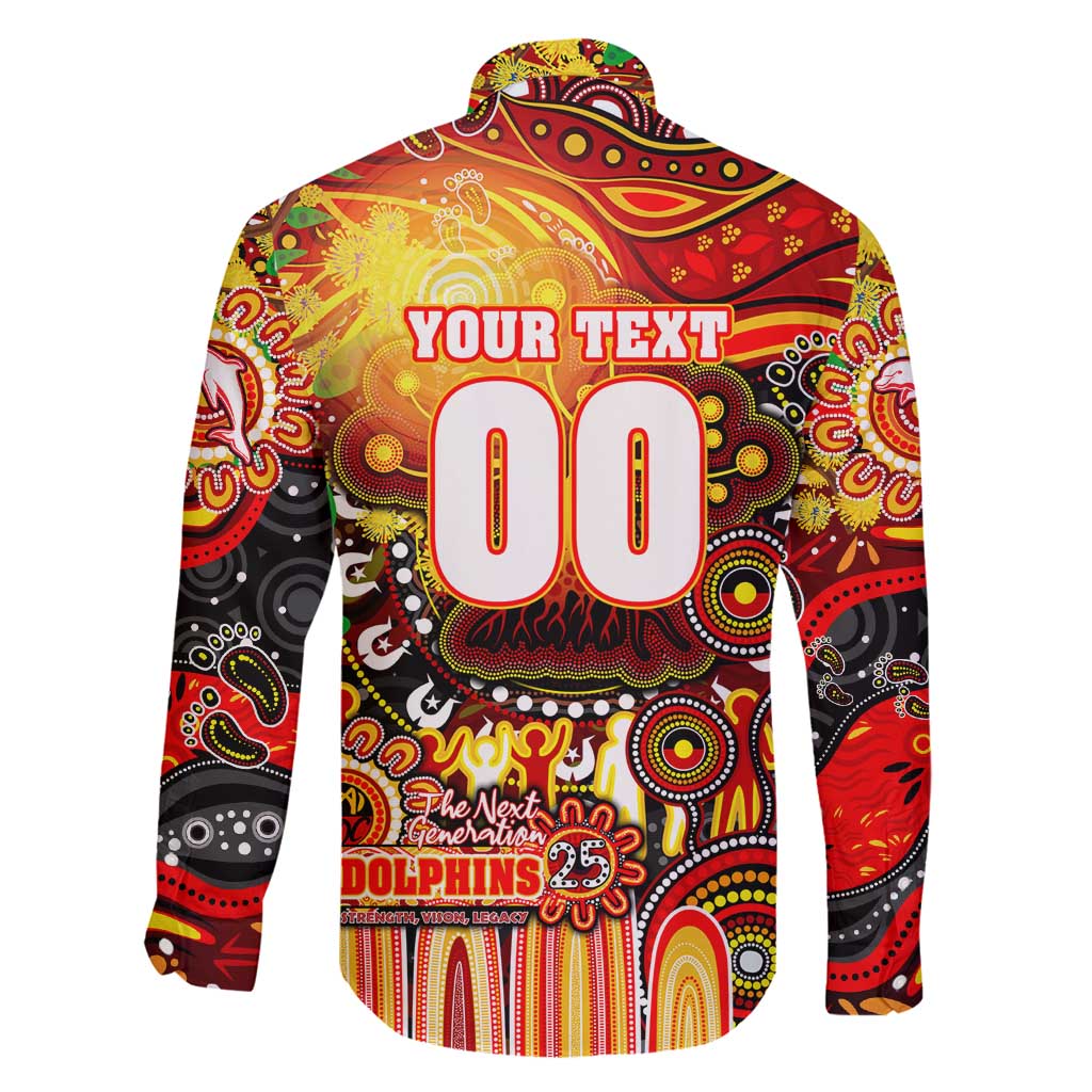 Personalised NAIDOC Week 2025 Dolphins Rugby Family Matching Tank Maxi Dress and Hawaiian Shirt Aboriginal Dot Painting