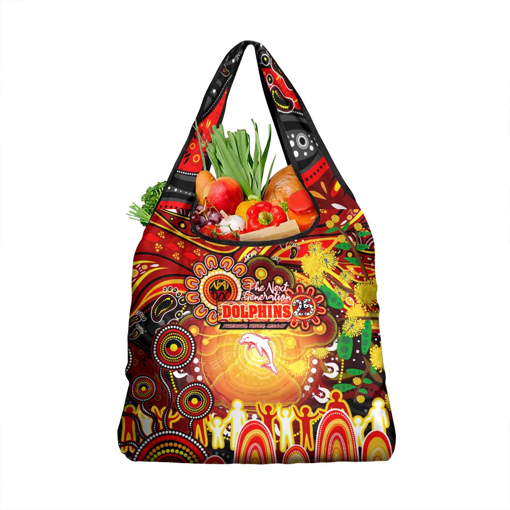 NAIDOC Week 2025 Dolphins Rugby Grocery Bag Aboriginal Dot Painting