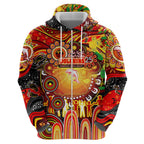 Personalised NAIDOC Week 2025 Dolphins Rugby Hoodie Aboriginal Dot Painting