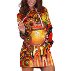 Personalised NAIDOC Week 2025 Dolphins Rugby Hoodie Dress Aboriginal Dot Painting