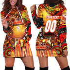 Personalised NAIDOC Week 2025 Dolphins Rugby Hoodie Dress Aboriginal Dot Painting