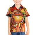 Personalised NAIDOC Week 2025 Dolphins Rugby Kid Hawaiian Shirt Aboriginal Dot Painting