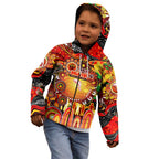 Personalised NAIDOC Week 2025 Dolphins Rugby Kid Hoodie Aboriginal Dot Painting