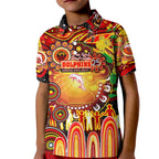 Personalised NAIDOC Week 2025 Dolphins Rugby Kid Polo Shirt Aboriginal Dot Painting