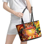 NAIDOC Week 2025 Dolphins Rugby Leather Tote Bag Aboriginal Dot Painting