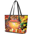 NAIDOC Week 2025 Dolphins Rugby Leather Tote Bag Aboriginal Dot Painting