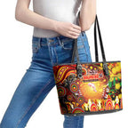 NAIDOC Week 2025 Dolphins Rugby Leather Tote Bag Aboriginal Dot Painting
