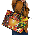 NAIDOC Week 2025 Dolphins Rugby Leather Tote Bag Aboriginal Dot Painting