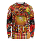 Personalised NAIDOC Week 2025 Dolphins Rugby Long Sleeve Shirt Aboriginal Dot Painting