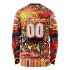 Personalised NAIDOC Week 2025 Dolphins Rugby Long Sleeve Shirt Aboriginal Dot Painting