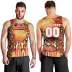 Personalised NAIDOC Week 2025 Dolphins Rugby Men Tank Top Aboriginal Dot Painting